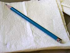 The pencil Eileen Brautman uses to sketch out her ketubot.