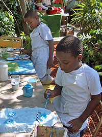 Children Painting Masks