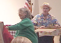 Marty and Wayne Scott performing a skit